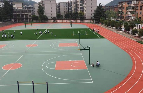 臺灣室外硅pu籃球場